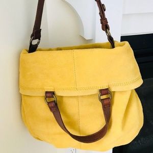 GORGEOUS Brand NWT Lucky Brand Yellow Suede Purse